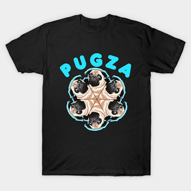 Pugza, It Ain't Pizza. It's PUGZA! Funny Design For Pug Mommy/Daddy/Pug Lover T-Shirt by A -not so store- Store